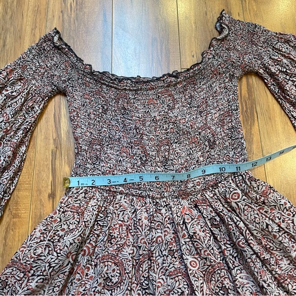 Ecote Boho Chic Witchycore OffShoulder Smocked Paisley Romper Size S - Picture 8 of 16